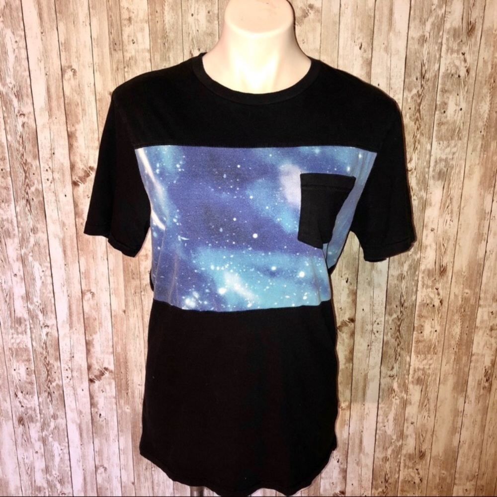 Tony Hawk Black purple/blue galaxy short sleeve